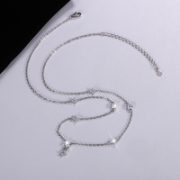 Collier trèfle à quatre feuilles en argent sterling 925, pendentif Moissanite couleur D, plaqué or et argent, collier chaîne clavicule style INS