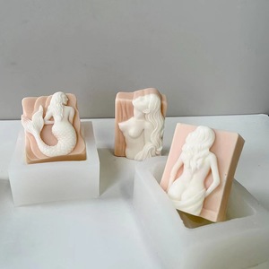 <b>Silicone</b> Mold Epoxy <b>Resin</b> Process Sexy Mermaid Mold Is Suitable <b>for</b> DIY Scented Candles - Product Image 2