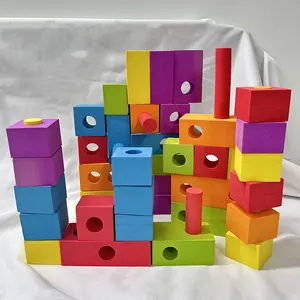Fabrika toptan çocuklar EVA köpük blokları hediye bebekler için Set oyna
