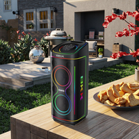 Karaoké d'extérieur BKK 470W pour enceinte avec microphone intégré, LED RGB, charge rapide, alimenté par batterie