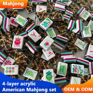 Juego de Fichas de Mahjong Americanas Premium, Acrílico Personalizado de 4 Capas, Diseño de Lujo, Regalo de Navidad, Fichas de Mahjong de Lujo - Product Image 5