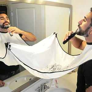 Cape de rasage imperméable et antistatique sans manches, bavette de rasage recyclable avec ventouses puissantes pour salle de bain - Product Image 6