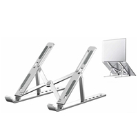 Nouveaux cadeaux de Noël, support portable pliable pour ordinateur portable en alliage d'aluminium pour ordinateur de bureau et voiture