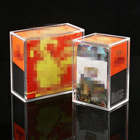 Boîte d'entraînement en acrylique poli épaissi personnalisée en usine, étui transparent en acrylique pour collection de cartes TCG