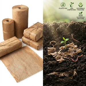 [Stock en EE. UU.] Rollo de Papel de Embalaje Ecológico Tipo Panal, Papel Kraft Acolchado de 15" x 131 pies para Mudanzas y Envíos, Entrega en 3 Días - Product Image 6