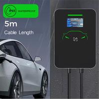 Nuevo Cargador de Pared para Vehículos Eléctricos Eway Smart de 11KW con Enchufe Tipo 2, IP65, Pantalla LCD de 4.3 Pulgadas, Cable de 5 Metros, Protección RCD, Uso Doméstico/Comercial, 18 Meses de Garantía