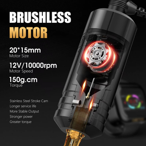 Ambition Torped 36 4.5-5.0-5.5mm Stroke Brushless Motor RCA Rotary Tattoo Machine avec S1 2400mAh Wireless Power Watch Battery - Product Image 4
