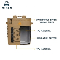 Sac à dos isotherme moderne en TPU de haute qualité, 20L, noir, étanche, hermétique, pour le stockage de vin, de nourriture et de canettes, portable pour le camping