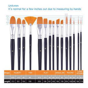 15 Pcs assortiti <span class=keywords><strong>pittura</strong></span> pennelli set con Custodia Portatile Palette Coltello Spugna - Product Image 2