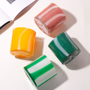 Vase Organisateur en Verre <span class=keywords><strong>Soufflé</strong></span> Artisanal Ortus Home, Rayures Noires et Taches, Résistant à la Chaleur, <span class=keywords><strong>pour</strong></span> Décoration Moderne, Faible MOQ - Product Image 4