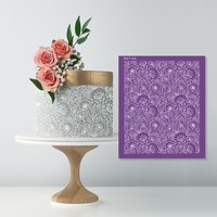 Vente chaude maille pochoir gâteau décoration dentelle sucre à glacer tamis ustensiles de cuisson gâteau pochoir modèle
