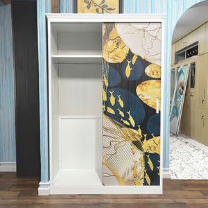 Armoire en acier avec revêtement en poudre antirouille, armoire de chambre à coucher démontable, armoire de rangement en métal laminé à froid - Product Image 2