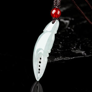 Colgante de Jade Natural con Forma de Pinzas de Cangrejo, Elegante y Bonito, para Hombre y Mujer, Jade al por Mayor DW49 - Product Image 3