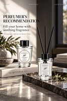 Diffuseur de parfum d'ambiance de luxe sans flamme à bâtonnets, à l'huile essentielle, longue durée
