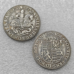 1577 Kreis Mansfeld-Eisleben (Deutsche Staaten) 1 Thaler Gedenkmünzen im antiken Stil, Geschenke, Heimdekoration - Product Image 1