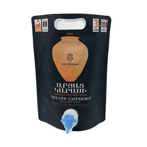 Bolsa de aluminio mate negra de 3L con cierre hermético, bolsa portátil con válvula para miel, vino, bebidas y vodka. - Product Image 1