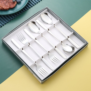 Juego de Cucharas Estilo Coreano de Acero Inoxidable Alemán 304, 6 Piezas, Caja de Regalo, Duraderas, para Restaurante, con Mango Largo, para Sopa y Arroz - Product Image 3