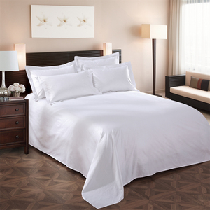 Hot Bán thiết kế mới 2025 cotton bedsheet bedding Set được trang bị thiết kế đồng bằng sang trọng khách sạn satin tấm ga trải giường - Product Image 1