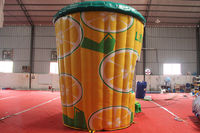 Cabine de mascotte gonflable personnalisé pour citron, kiosque gonflable de citron à prix bas