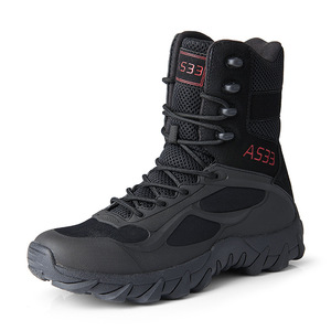 <span class=keywords><strong>Scarpe</strong></span> da <span class=keywords><strong>Trekking</strong></span> Alte con Suola in Gomma Resistente, Stivali Neri da <span class=keywords><strong>Uomo</strong></span> per Outdoor e Tattici, con Zip - Product Image 5