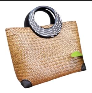 Handwoven Krajood Handbag Carved Wooden Handle Eco Friendly Gift High Quality Materials Crafted From Local Krajood A Durable - Product Image 3