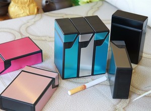 Suministro directo de fábrica hecho a medida 20 piezas señora caja de cigarrillos de metal caja de cigarrillos de aluminio creativo caja de cigarrillos delgada - Product Image 2