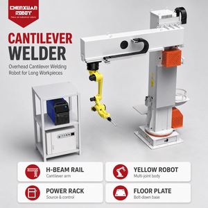 Flexible <b>Inverted</b> Cantilever Welding Robot Station, Underslung Robotic <b>Welder</b> for Long Seam Metal Workpiece Welding - Product Image 2