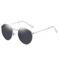 Lunettes de soleil rondes à monture métallique pour hommes et femmes, verres verts vintage, protection UV400, lunettes de soleil d'extérieur