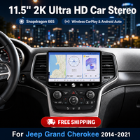Autoradio Android 11,5 pouces 2K Snapdragon 665 avec CarPlay sans fil, DSP et GPS pour Jeep Grand Cherokee 2014-2021 - Vente en gros usine