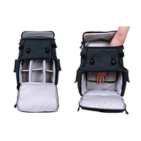 Sac à dos multifonctionnel pour appareil photo numérique imperméable, même style, support pour trépied, sac à bandoulière en polyester, sac pour ordinateur portable