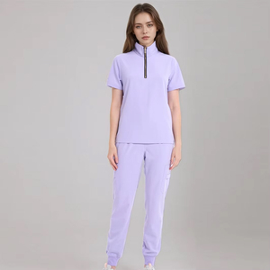 Conjuntos <span class=keywords><strong>de</strong></span> Uniformes Médicos para Mujer con Pantalones Jogger, Uniforme <span class=keywords><strong>de</strong></span> Enfermera Transpirable y Cómodo con Spandex, Uniformes Médicos al por Mayor - Product Image 5