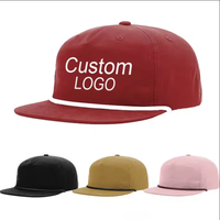 Casquette de course en nylon imperméable à cinq panneaux personnalisée à bas prix, chapeau de papa souple non structuré à 5 panneaux avec écusson en cuir