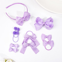 Ensemble d'accessoires pour cheveux pour filles style coréen, très demandé, avec bandeau en ruban gros-grain en tissu, pinces à cheveux et élastiques pour cheveux, pour les fêtes
