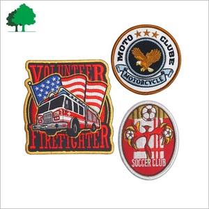 工場直販 OEM カスタム 高品質 刺繍 消防士パッチ 衣料品アクセサリー用 - Product Image 2
