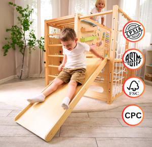 ไม้สไตล์มอนเตสซอรี่สำหรับใช้ในยิมไม้สไตล์อัลไพน์พร้อมชิงช้าในร่มเพื่อการศึกษาใน2-3Y - Product Image 5