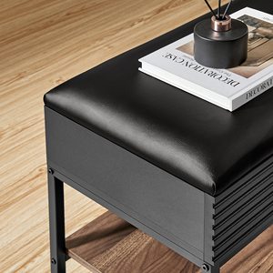 <span class=keywords><strong>VASAGLE</strong></span>-Organisateur de chaussures en bois à 2 niveaux pour le salon et la maison avec coussin - Product Image 6