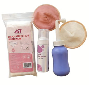 Kit de Maternidad, Ropa Interior de Algodón Posparto, Almohadillas de Lactancia, Toallitas Húmedas, Botella, Espray de Espuma de Hamamelis Perineal para el Hogar - Product Image 1
