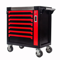 Servante d'Atelier Rouge en Acier Verrouillable à Sept Tiroirs, Ensemble d'Outils Robuste 279 Pièces, pour Réparation Automobile et Atelier OEM/OBM