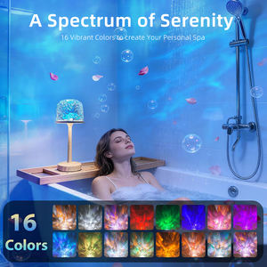 <span class=keywords><strong>Lampe</strong></span> de douche étanche avec projecteur d'ondes océaniques 16 couleurs, <span class=keywords><strong>lampe</strong></span> de table rechargeable, veilleuse étanche IP65, lumière de salle de bain - Product Image 6