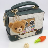En gros, Mini porte-clés tête d'ours en peluche Kawaii, mignon, doux, 3D, moelleux, jouet animal en peluche, pendentif de sac, cadeau