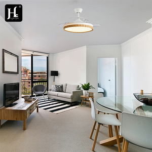 Modern <b>ceiling</b> fan chandelier 42-inch invisible telescopic fan with lamp and <b>remote</b> <b>control</b> ventilation system - Product Image 6