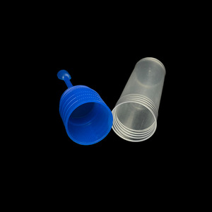 Wei Hong 15 ml – Godet de collecte de selles translucide en PP avec capuchon bleu pour usage médical - Product Image 3