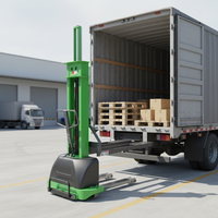 Chariot élévateur semi-électrique autoporté à conduite piétonne pour allées étroites de 2 tonnes, chariot élévateur à fourche électrique pour entrepôt, certifié CE