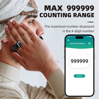 Compteur numérique intelligent pour la prière musulmane, bague électronique intelligente de prière islamique Zikr Tasbeeh pour hommes