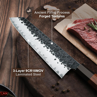 Ventes chaudes Couteau de cuisine Gyuto Damas de style japonais ultra-affûté de 8 pouces pour la cuisine domestique