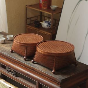 Mesa de té de bambú tejida al estilo japonés con artesanía en lacado para almacenamiento de sets de té Kung Fu y accesorios para la ceremonia del té - Product Image 3