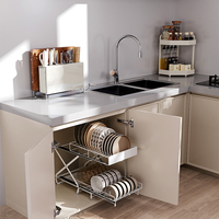 Yushijia NOUVEAU DESIGN Pliable Pull Out Hauteur Réglable Bol Égouttoir Cuisine Évier Vaisselle Étagère De Rangement