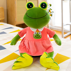 Peluche grenouille <span class=keywords><strong>Megan</strong></span> de haute qualité, jouet réconfortant en coton PP super doux, unisexe, pour l'heure du coucher des garçons, idéal pour un anniversaire - Product Image 4