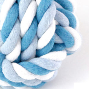 Jouet à mâcher durable et stimulant pour chiens Yommy, balle en corde de coton de 8 cm, jouet à mâcher pour chiens - Product Image 5