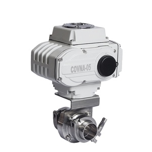 วาล์วบอลไฟฟ้า COVNA แบบหนีบสามจุด พร้อมตัวกระตุ้นไฟฟ้า ใช้ได้ภายใน 90 วัน วาล์วบัตเตอร์ฟลายไฟฟ้า วาล์วไฟฟ้าแบบมอเตอร์สำหรับน้ำ - Product Image 2